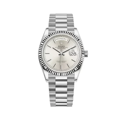 Rolex Day-Date 128239-0005 White Gold Silver Dial