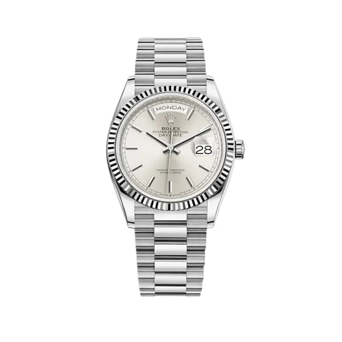 Rolex Day-Date 128239-0005 White Gold Silver Dial - 图片 1