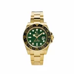 Rolex GMT-Master II 116718 Yellow Gold Green Dial Black Bezel