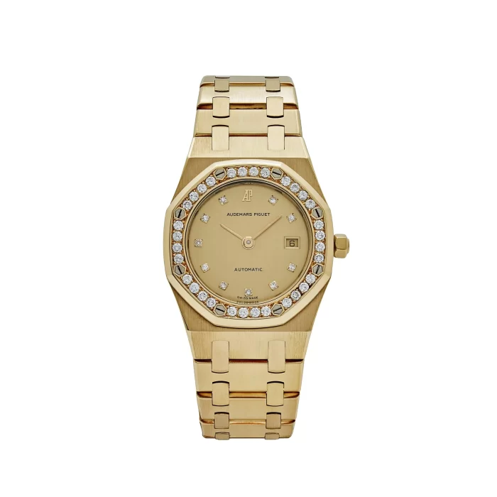 Audemars Piguet Royal Oak 14587/708BA Yellow Gold Champagne Diamond Bezel Diamond Dial (1994) - 图片 1