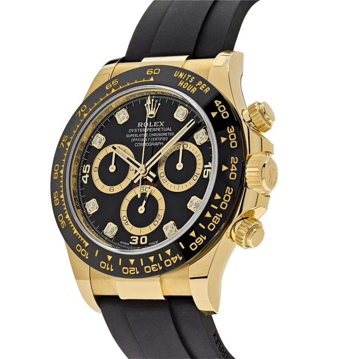 Rolex Daytona 116518LN Yellow Gold Black Diamond Dial - Image 2
