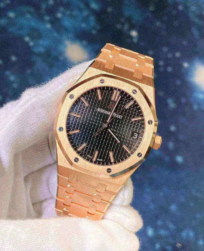 Audemars Piguet Oak Selfwinding, 41mm, 18k Rose Gold, Black Dial, 15500OR.OO.1220OR.01 - 图片 4