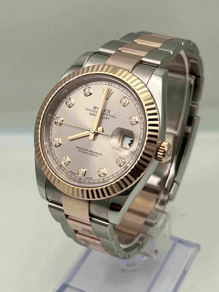 Rolex Datejust 126331 Rose Gold Stainless Steel Sundust Diamond Dial (2022) - 图片 4