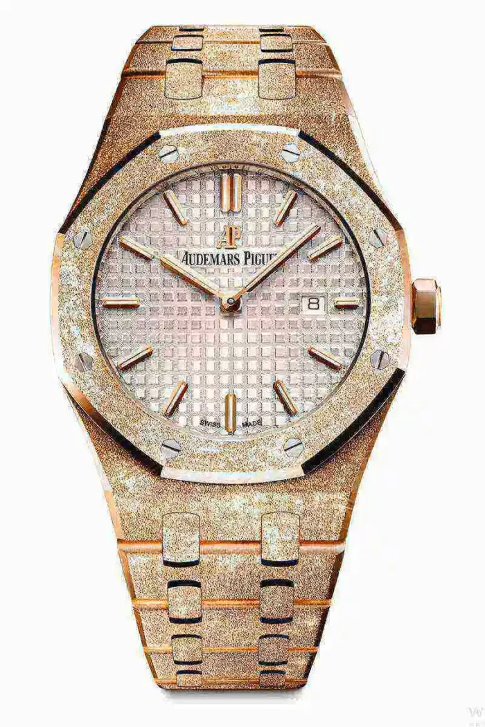 Audemars Piguet Oak Frosted Gold Silver dial, 33mm, 18k Rose gold, 67653OR.GG.1263OR.01 - 图片 2
