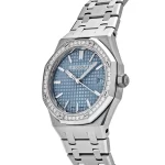 Audemars Piguet Royal Oak 77451ST.ZZ.1361ST.01 Selfwinding '50th Anniversary' Stainless Steel Light Blue Dial Diamond Bezel (2023) - 图片 5