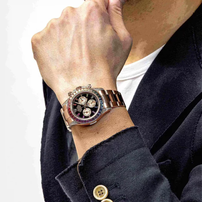 Rolex Cosmograph Daytona 116595 RBOW 'Rainbow' Rose Gold Black Dial Sapphire Bezel - 图片 2