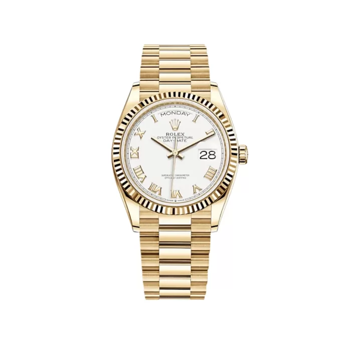 Rolex Day-Date 128238-0113 Yellow Gold White Dial - 图片 5