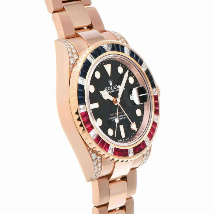 Rolex GMT-Master II 1267555SARU 'SARU' Rose Gold Black Dial Diamond Bezel - 图片 6