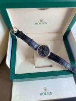 Rolex Cellini Dual Time Rose Gold Automatic Mens Watch 50525-L - 图片 7