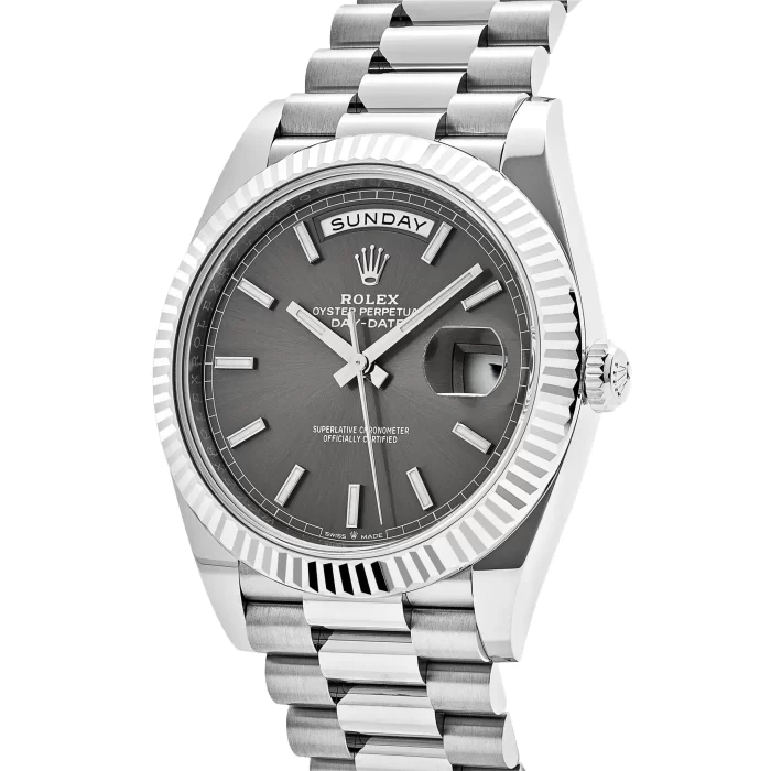 Rolex Day-Date 228239 White Gold Slate Rhodium Grey Dial - 图片 4