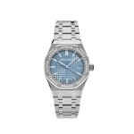 Audemars Piguet Royal Oak 77451ST.ZZ.1361ST.01 Selfwinding '50th Anniversary' Stainless Steel Light Blue Dial Diamond Bezel (2023) - 图片 2