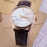 Rolex Cellini Date Silver Guilloche Dial Men's Watch 50515 - 图片 6