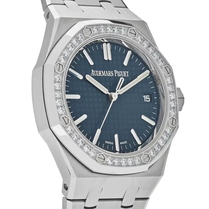 Audemars Piguet Royal Oak 15551ST.ZZ.1356ST.05 Selfwinding Stainless Steel Blue Dial Diamond Bezel (2023) - 图片 4