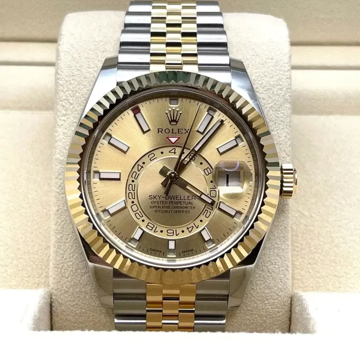Rolex Sky-Dweller 326933 Stainless Steel Yellow Gold Champagne Dial - 图片 3