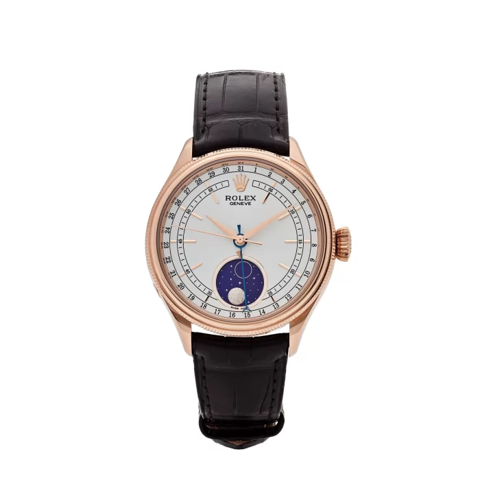 Rolex Cellini 50535 Rose Gold White Dial Moon Phase - 图片 4