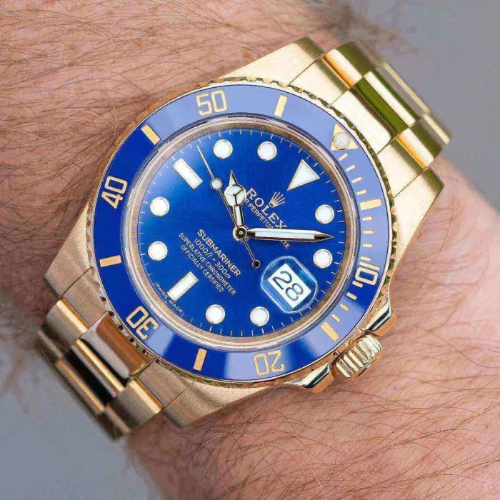 Rolex Submariner 116618LN-0003 40mm 18K Yellow Gold Oyster Bracelet Automatic Blue Dial - 图片 7