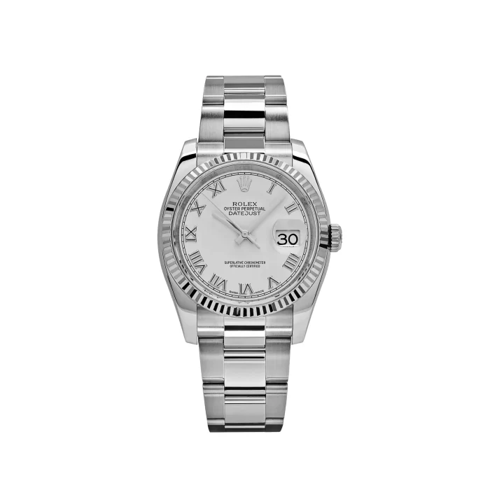 Rolex Datejust 116234 Stainless Steel and White Gold White Dial - 图片 1