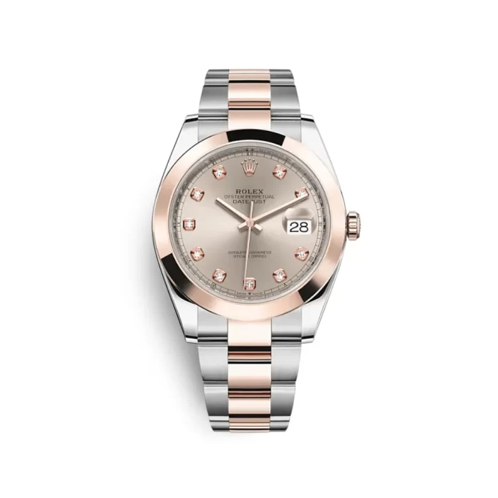 Rolex Datejust 126301 Stainless Steel Rose Gold Sundust Diamond Dial - 图片 1