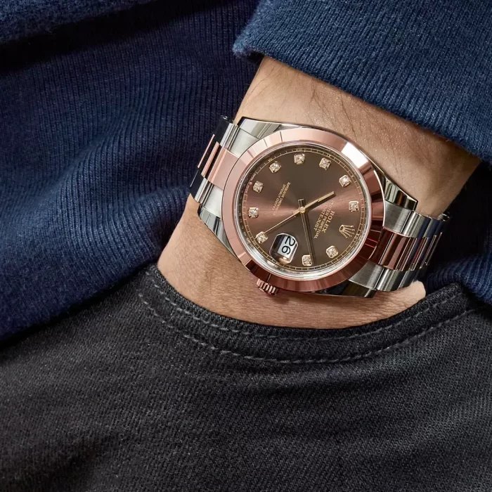 Rolex Datejust 126301-0003 Rose Gold Stainless Steel Chocolate Diamond Dial (2023) - 图片 6