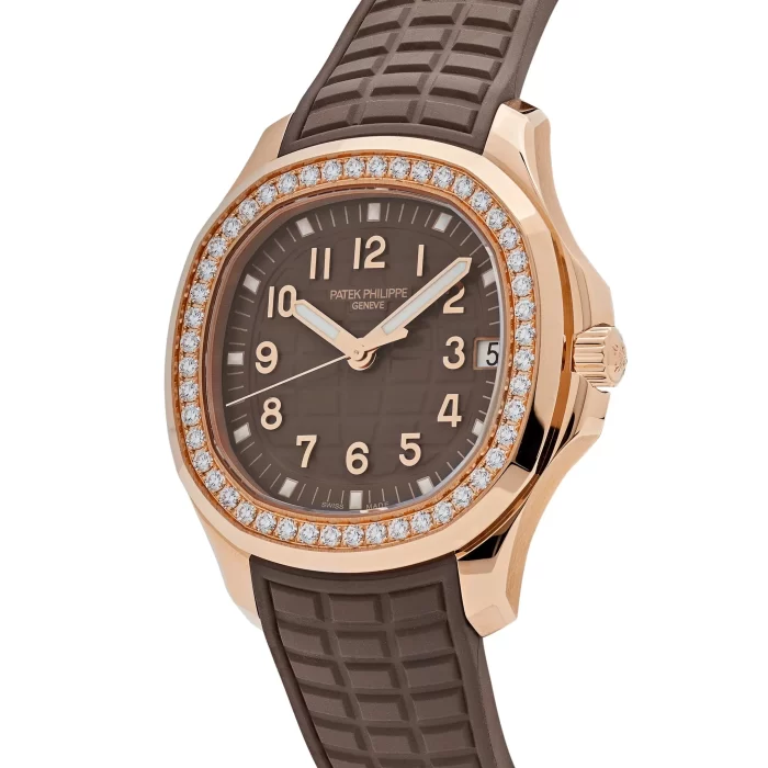 Patek Philippe Aquanaut 5268/200R-010 Rose Gold Taupe Brown Dial Diamond Bezel - 图片 2