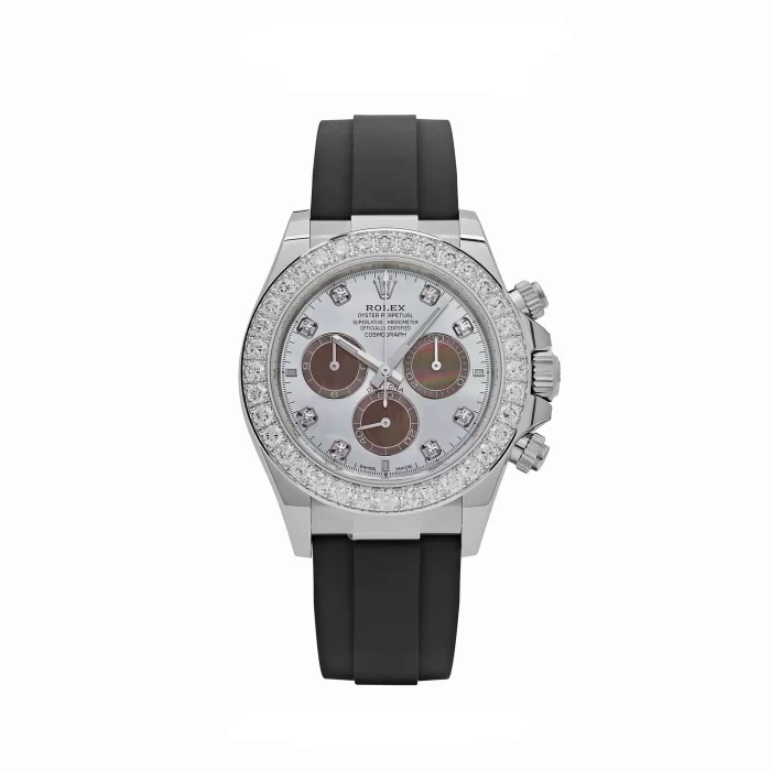 Rolex Daytona 126589RBR White Gold Diamond Mother of Pearl Dial Diamond Bezel - 图片 1