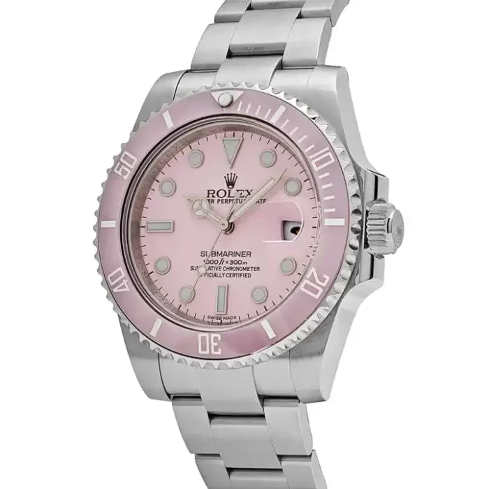 Rolex Submariner Date 116610LN Stainless Steel With Aftermarket Custom Made Pink Dial - 图片 3