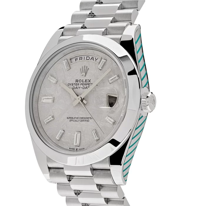 Rolex Day-Date 228206 Platinum Meteorite Diamond Dial - 图片 4