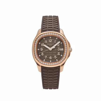 Patek Philippe Aquanaut 5268/200R-010 Rose Gold Taupe Brown Dial Diamond Bezel