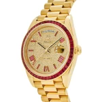 Rolex Day-Date 228398TRU Yellow Gold Roman Dial Ruby Bezel - 图片 4