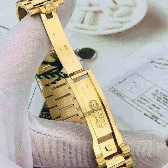 Rolex Day-Date 36 Champagne Diamond Dial Gold Diamond Bezel Watch 128348RBR-0008 - 图片 5