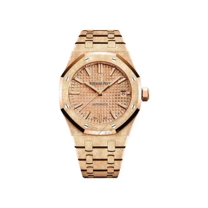 Audemars Piguet Oak Frosted Gold, Rose dial, 37mm, 18k Rose gold, 15454OR.GG.1259OR.03 - 图片 1