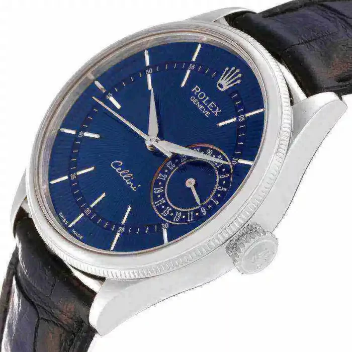 Rolex Cellini Date White Gold Blue Dial Mens Watch 50519-L - 图片 2