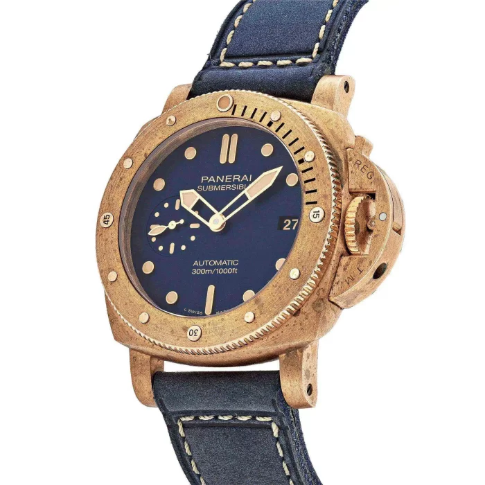 Panerai Submersible Bronzo Blu Abisso PAM01074 Brushed Bronze Blue Dial - 图片 3