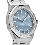 Audemars Piguet Royal Oak 77451ST.ZZ.1361ST.01 Selfwinding '50th Anniversary' Stainless Steel Light Blue Dial Diamond Bezel (2023) - 图片 3