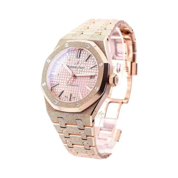 Audemars Piguet Oak Frosted Gold, Rose dial, 37mm, 18k Rose gold, 15454OR.GG.1259OR.03 - 图片 4