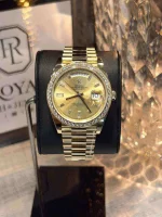 Rolex Day-Date 128348RBR-0026 Yellow Gold Diamond Bezel Champagne Dial - 图片 7
