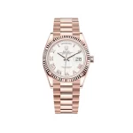Rolex Day-Date 128235-0070 Rose Gold White Dial