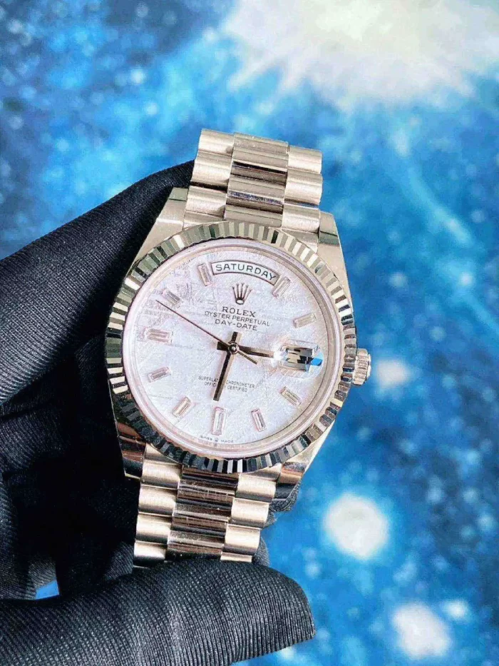 Rolex Day-Date 228239-0055 White Gold Meteorite Diamond Dial - 图片 2
