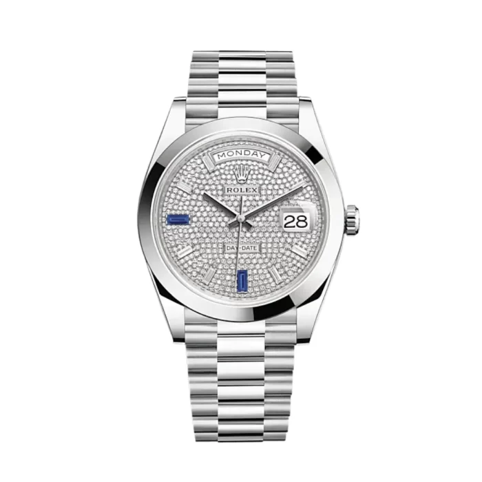 Rolex Day-Date 228206 Platinum Diamond-Paved Dial - 图片 1