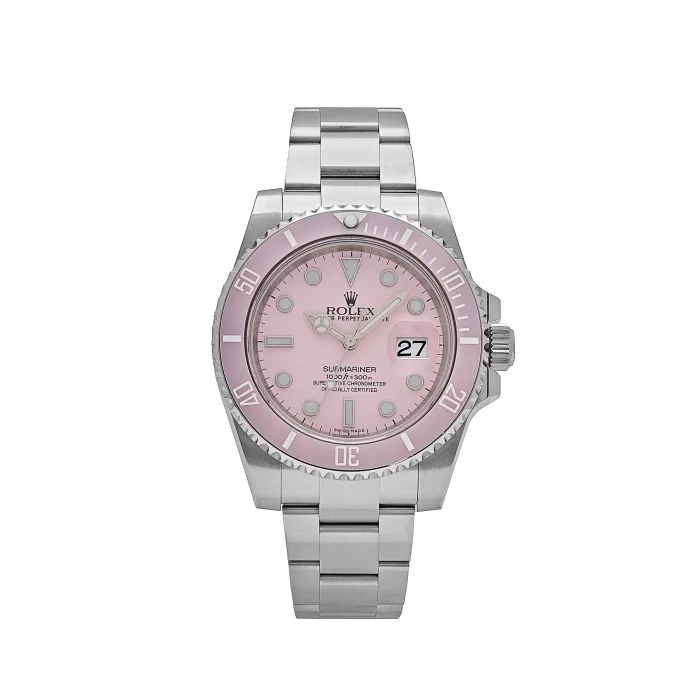 Rolex Submariner Date 116610LN Stainless Steel With Aftermarket Custom Made Pink Dial - 图片 1