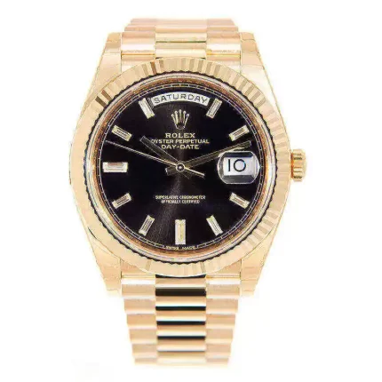 Rolex Day-Date 228238 40mm 18KT Yellow Gold Stainless Steel Automatic Black Dial
