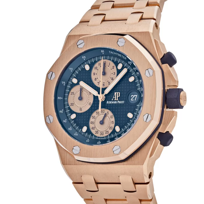 Audemars Piguet Royal Oak Offshore 26238OR.OO.2000OR.01 Chronograph 'Brick' Rose Gold Blue Dial - 图片 4