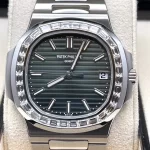 Patek Philippe Nautilus 5711/1300A Stainless Steel Green Dial Diamond Bezel - 图片 4