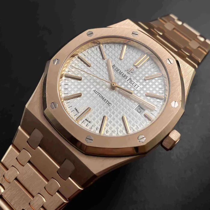Audemars Piguet Oak Self Winding Silver-toned dial 41mm Rose Gold Watch 15400OR.OO.1220OR.02 - 图片 3