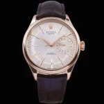 Rolex Cellini Date Silver Guilloche Dial Men's Watch 50515 - 图片 2