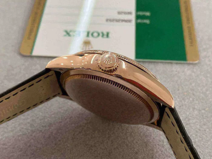 Rolex Cellini Dual Time Everose Rose Gold Automatic Mens Watch 50525-0008 NOS - 图片 3
