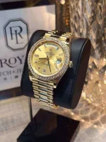 Rolex Day-Date 128348RBR-0026 Yellow Gold Diamond Bezel Champagne Dial - 图片 5