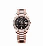 Rolex Day-Date 228235 Rose Gold Eisenkiesel Diamond Dial Diamond Bezel