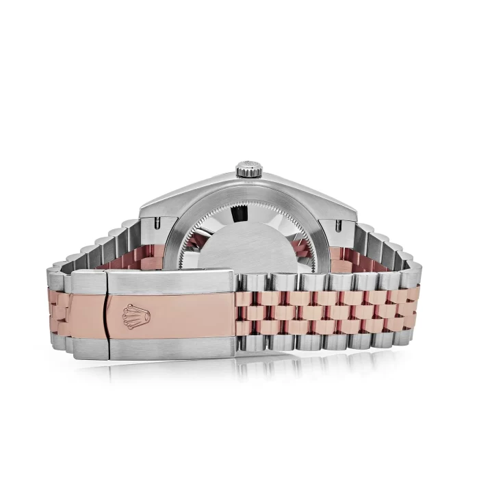 Rolex Datejust 126331 Rose Gold Stainless Steel Rhodium Slate Fluted Motif Dial Jubilee - 图片 6