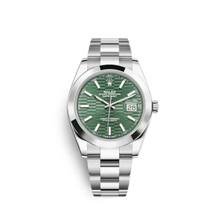 Rolex Datejust 126300 Stainless Steel Green Fluted-Motif Dial Oyster - 图片 2